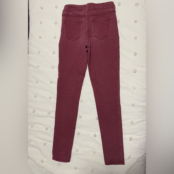 Old Navy Rockstar Mid-Rise Burgundy Jeans - Picture 2 of 2
